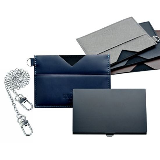 익스큐브 V1 카드지갑 메탈명함케이스 고급체인세트