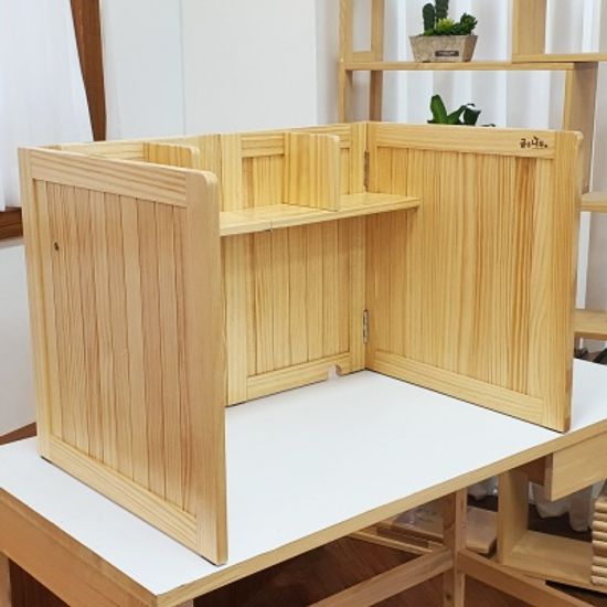 접이식 1인 집중력 독서실책상 가림판 700 소나무
