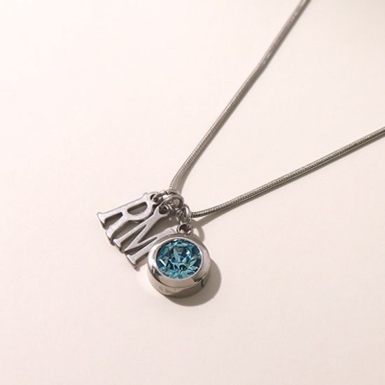 [선물포장] 써지컬 탄생석 이니셜 목걸이