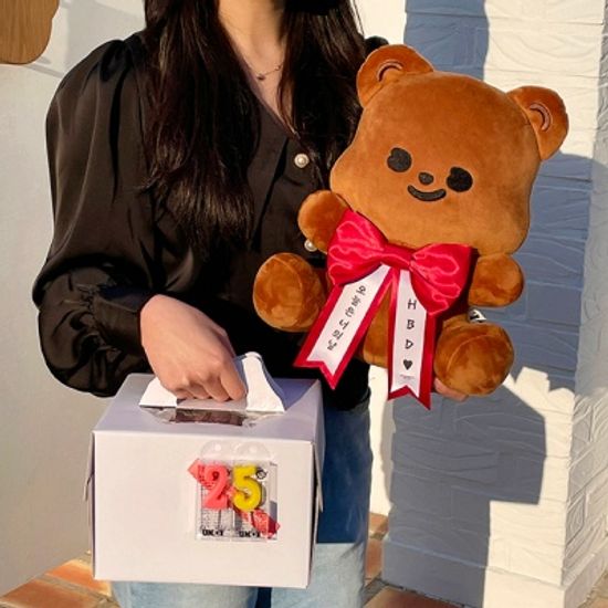 큐피드곰 축하 리본 인형
