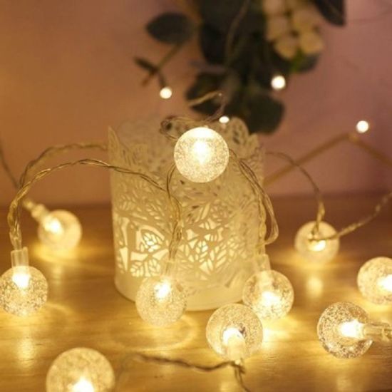 LED 버블 앵두전구 80구 10m (건전지타입)