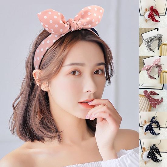 도트 리본 넓은 머리띠 URK-175(WCB0327)