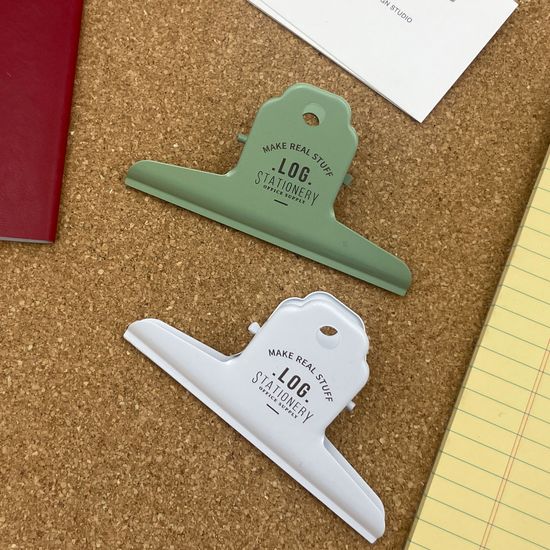 LOG METAL CLIP 사무용 서류 페이퍼 메탈 빈티지 집게