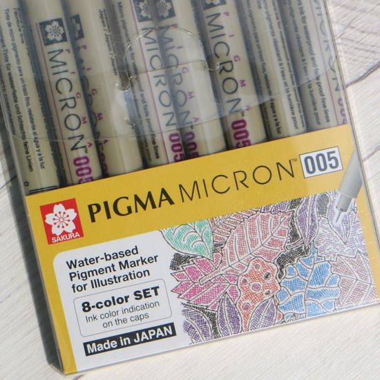 사쿠라 피그마 마이크론 0.2mm 8색세트 005