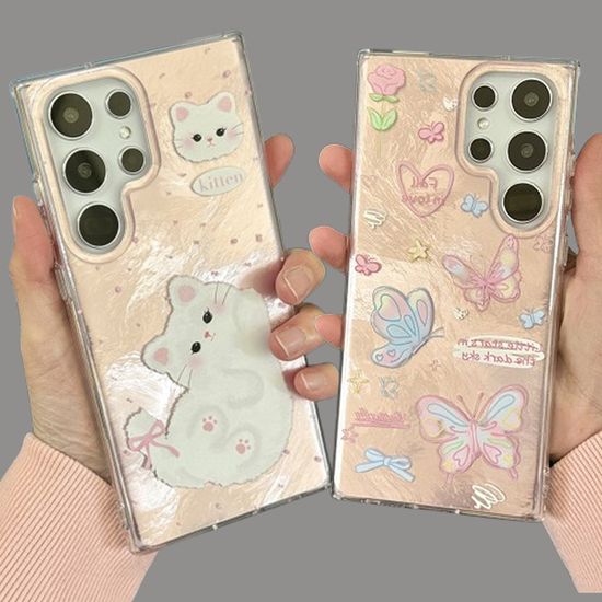 갤럭시 s25 s24 s23 커플 동물 캐릭터 자개 폰 케이스