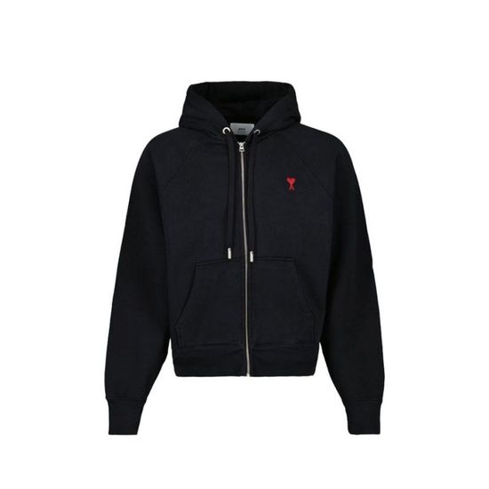 아미 AMI 스몰하트 로고 자수 후드 집업 자켓