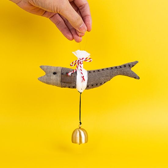 핸드메이드 액막이 명태 북어 인형 명주실 풍경 종