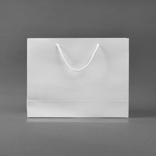 무지 가로형 쇼핑백(화이트)(40x30cm)/종이쇼핑백