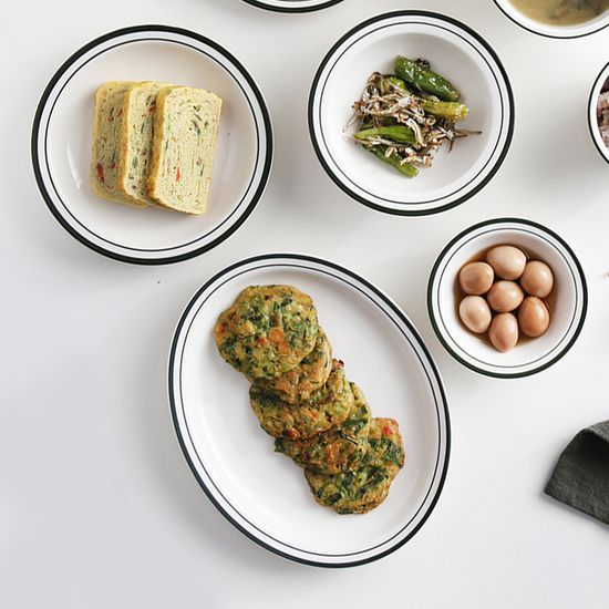 시라쿠스 뉴욕 킹스인 도자기 타원접시 2size 4color