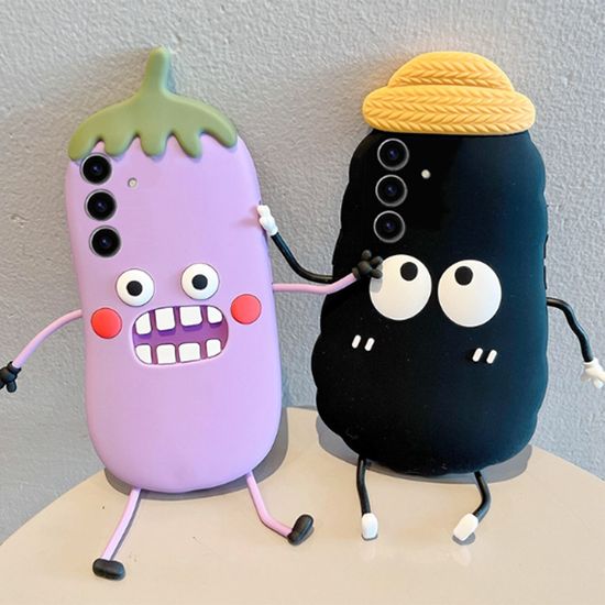 갤럭시 s25 s24 s23 커플 캐릭터 인형 실리콘 케이스