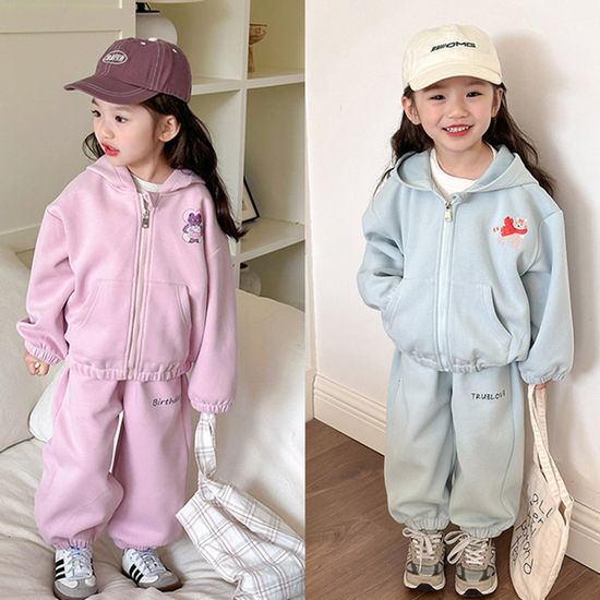 수채화일러스트 집업후드 조거 아동 상하복 205508