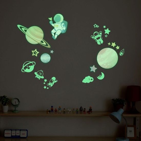 핑크풋 빅야광별스티커