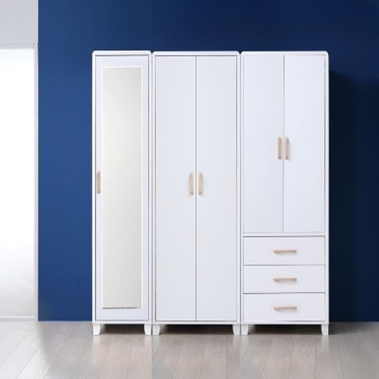 니스 3서랍 장롱세트 거울도어형 1600 (착불)