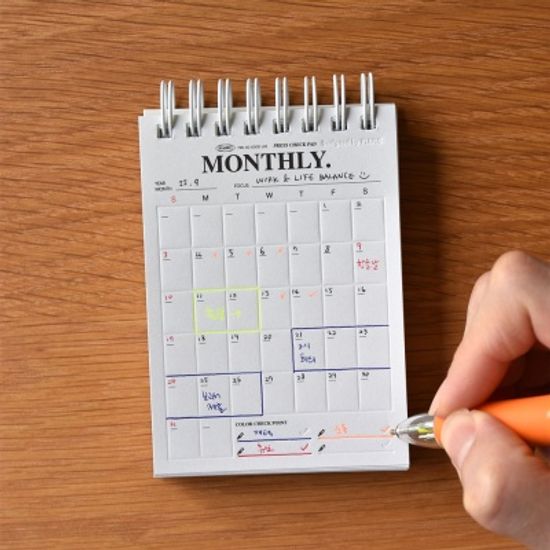 프레스체크패드 - A7 (프레스 라인이 있는 플래너)