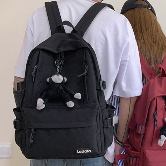 캐쥬얼 업 데일리 백팩(블랙/아이보리)