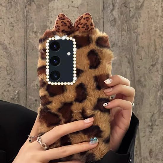 갤럭시 Z폴드 Z플립 6 5 4 3 레오파드 리본 털 케이스