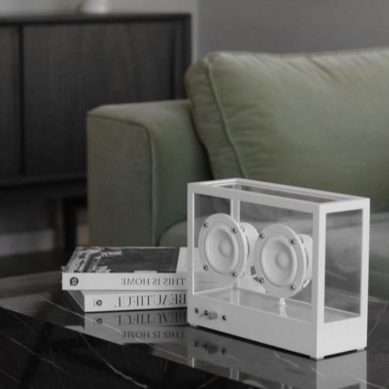 북유럽 아크릴 카세트 빈티지 블루투스 5.0 서브우퍼 스피커 2color