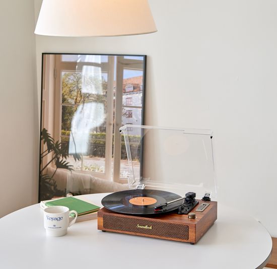 사운드룩 휴대용 엔틱 턴테이블 LP플레이어 MOCHA