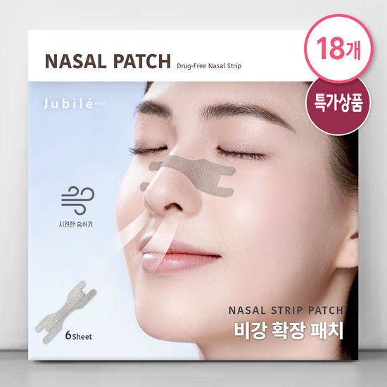 비강확장기 패치(6매) 투명 코호흡 코골이 코 밴드