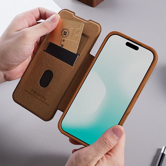 닐킨 아이폰17 프로 맥스 에어 카드 지갑 가죽 케이스