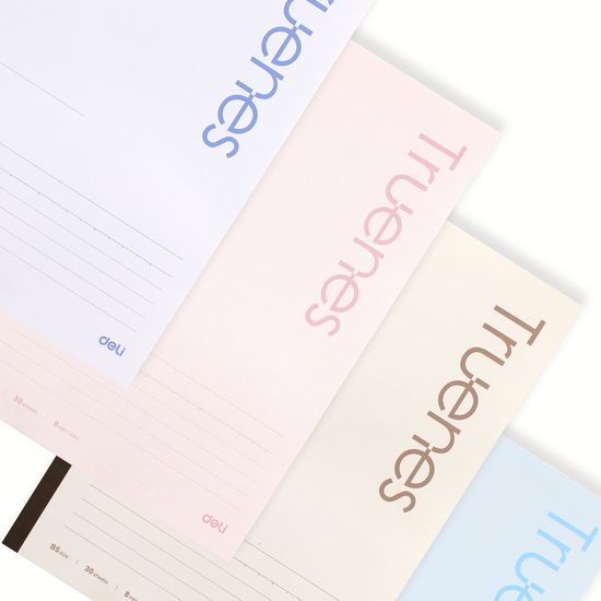델리 파스텔 줄 노트 공책 B5 30매 1권