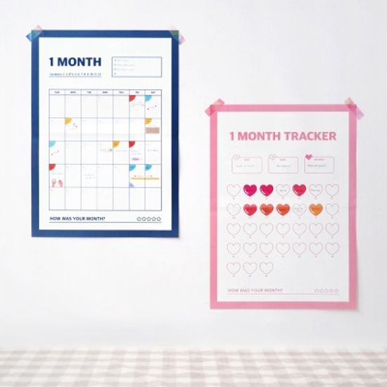 [A3]작심한달 포스터세트(포스터3장+스티커2장)