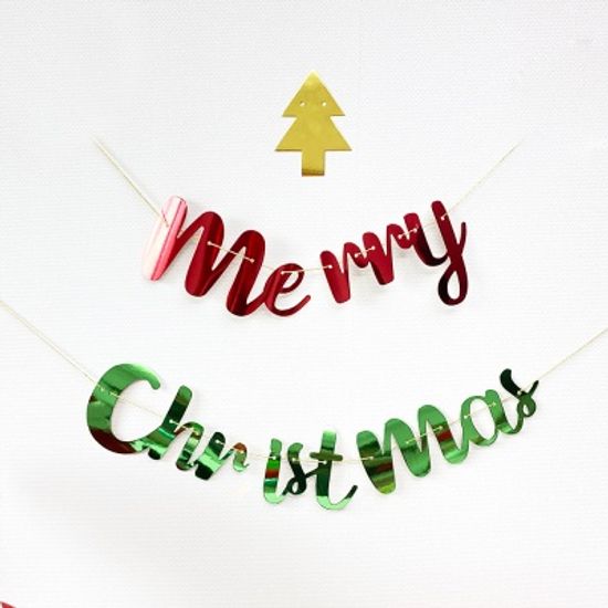 레드앤그린 캘리그래피 크리스마스가랜드