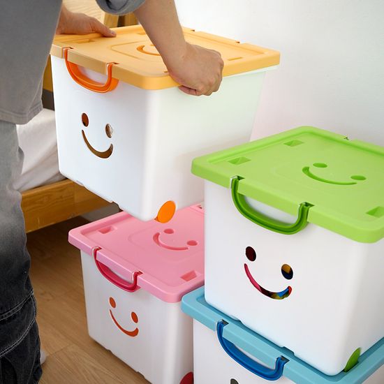 보노하우스 화이트 무빙 해피박스 2P 장난감 정리함