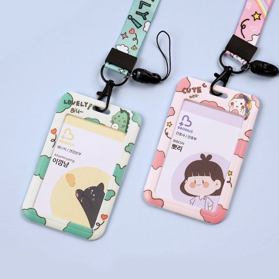 사원증 하드케이스 공룡 캐릭터+줄세트(WD100DD)