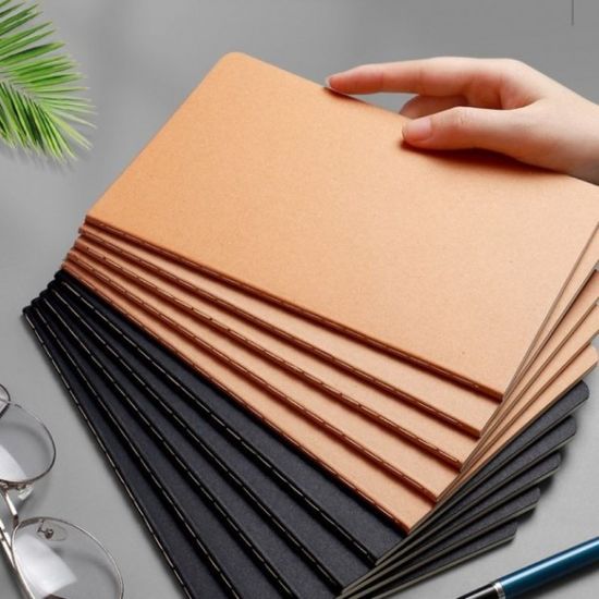 A5 크라프트 무지 줄 노트 브라운 블랙 2Color