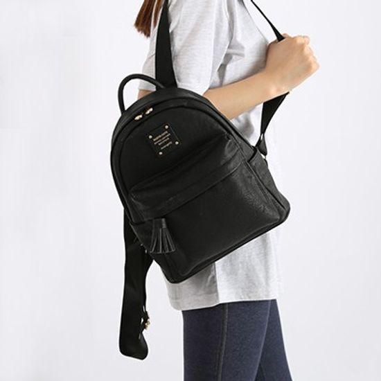 NUEVO CUTE OFFICE LEATHER BACKPACK 큐트 레더 백팩