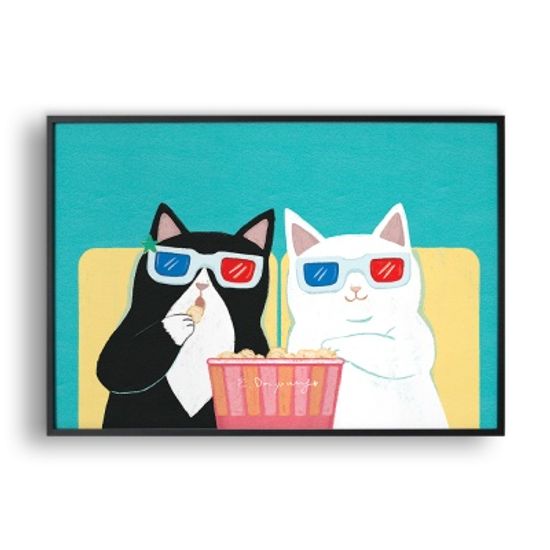 영화엔 팝콘 / 일러스트 액자