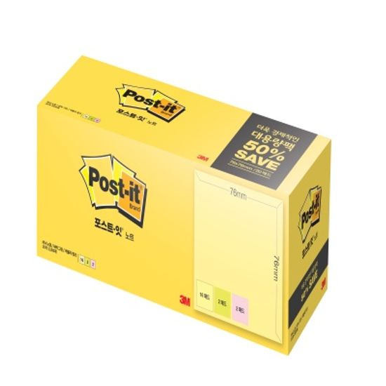3M 포스트-잇 노트 대용량팩 654-20A