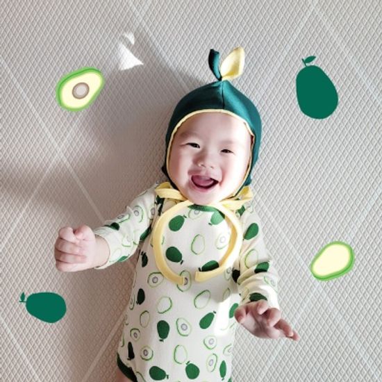 [출산/백일선물]과일세트/보넷+슈트,실내복 2종set