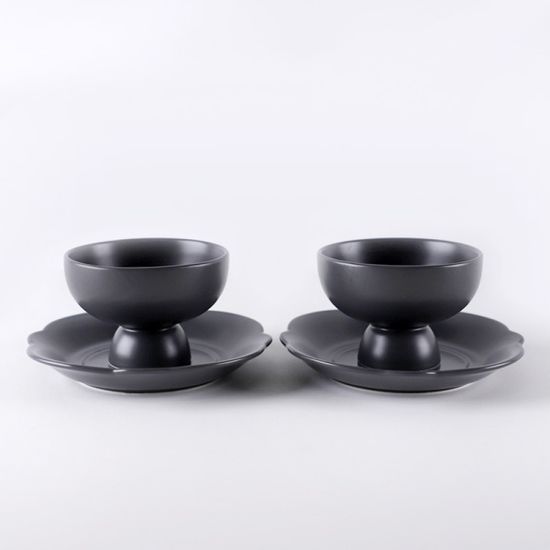 브리스터 도자기 디저트 굽찬기 세트 4p 2color 택1