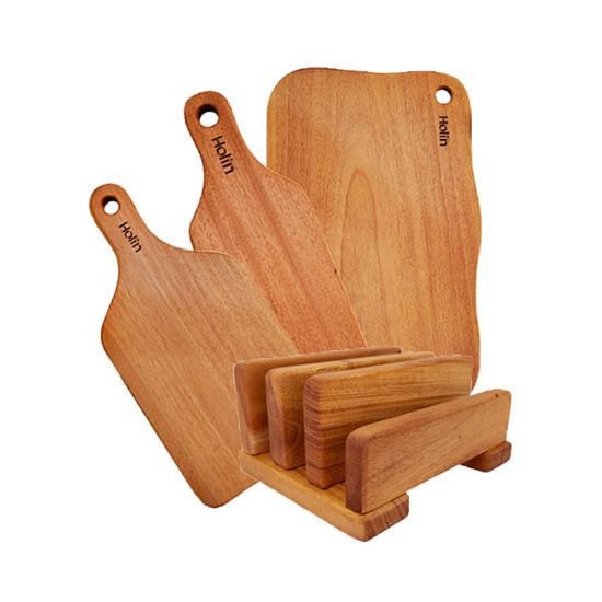 Holin 마호가니 원목 도마 4종세트 B