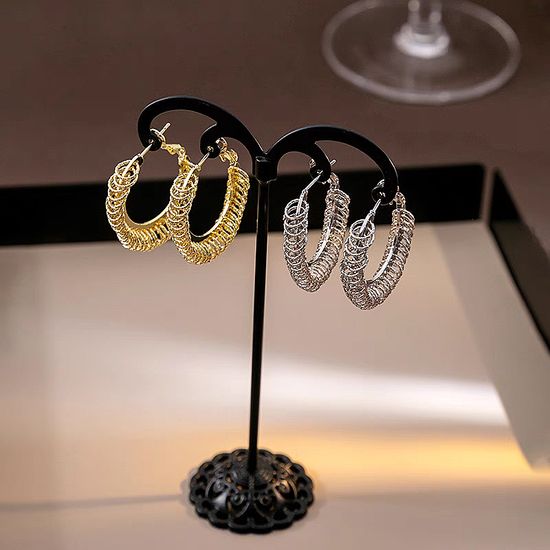 블링 힙한 체인 후프 서클 빅링 귀걸이 이어링 귀고리