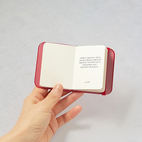 테이블토크 키링 미니 노트_귀여운 인조가죽 키홀더