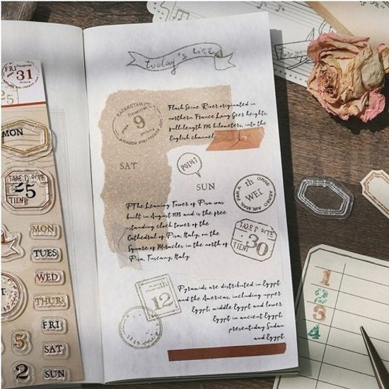 [BGM]다꾸-클리어 스탬프(빈티지_날짜)/BT-CS060