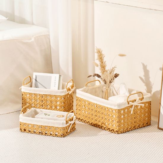 PP라탄 케인 바구니 S/M/L - 2colors