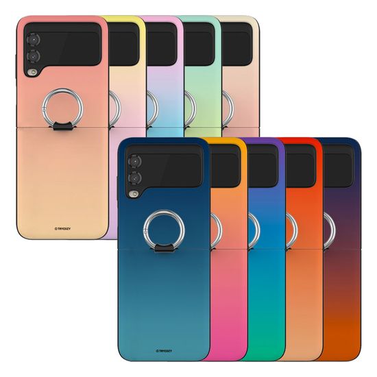 갤럭시Z플립5 4 3 카드수납 커버 하드 케이스 kp173