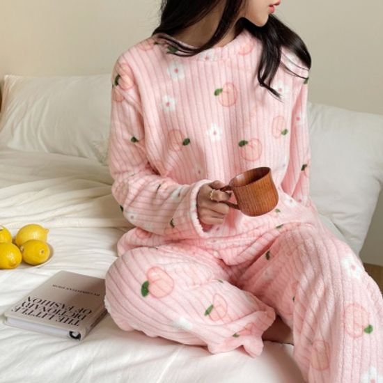 어나더뷰 다우니 복숭아 수면잠옷 상하세트 1135