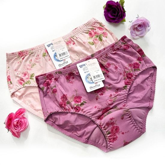 국산 요실금팬티3매 로맨틱플라워 엄마팬티