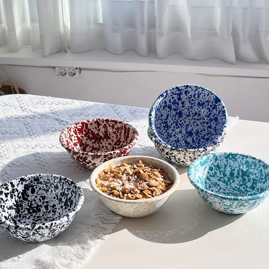 크로우캐년 마블 법랑 캠핑그릇 D17 시리얼볼 1P