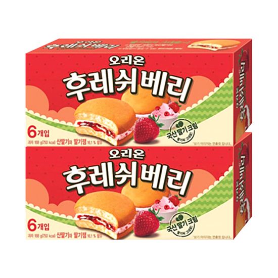 오리온 후레쉬베리 168g 2개