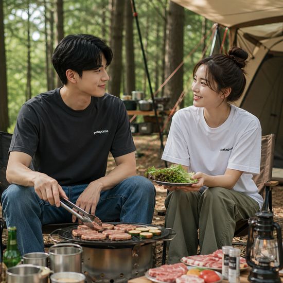 파타고니아 P-6 라운드 반팔티