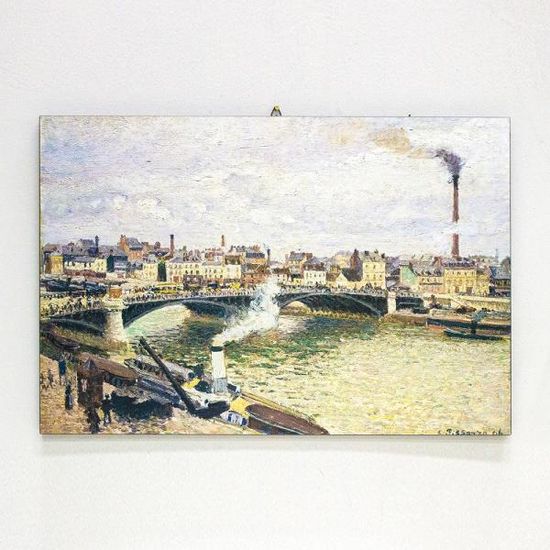 명화액자 피사로 루앙의 흐린날 아침 60x40 kisn046