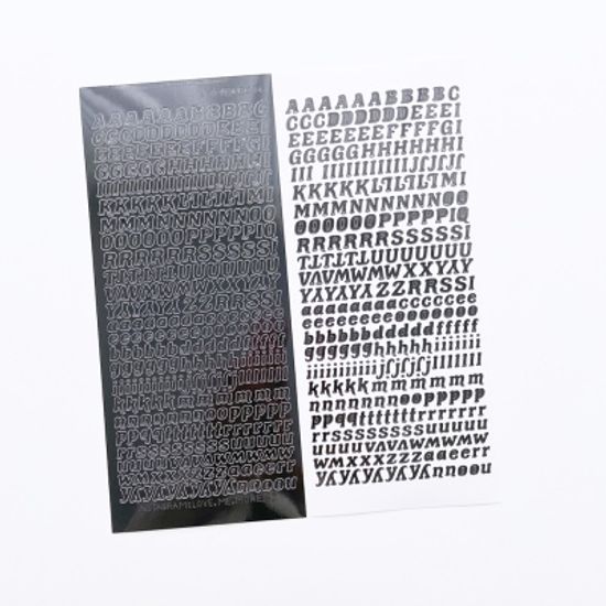 러브미모어 위글체 블랙 씰스티커