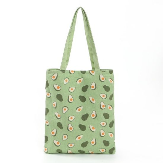 상큼 후르츠 양면 에코백 아보카도 데일리 천가방