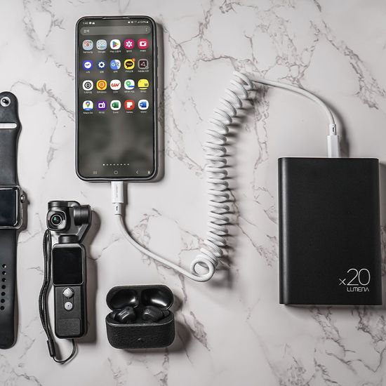 JSAUX C to C 코일케이블 100W케이블 고속충전